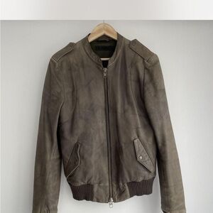 All Saints Olive Bomber Jacket